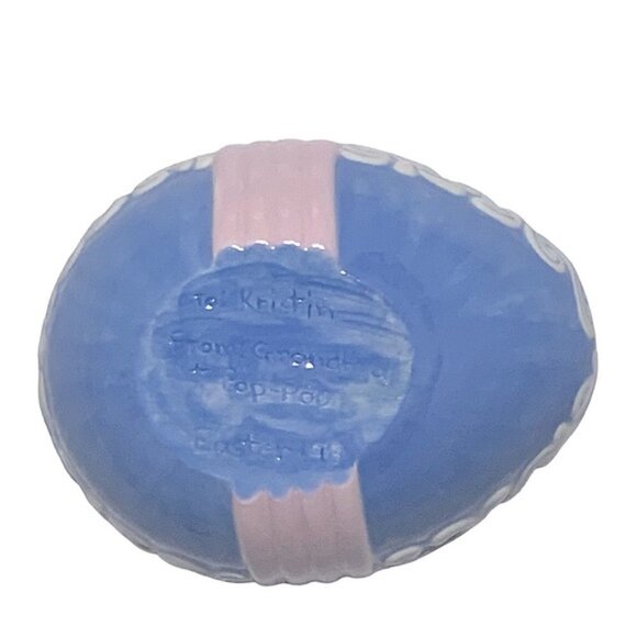 Vintage Hand Painted Easter Egg Candy Dish Trinket Dish Jar Functional Art 1981 - Picture 3 of 16